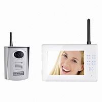 Wireless Video Door Phone Manufacture, 2.4GHz, 7-inch, Touch Button, Recording, 300m Distance, Color