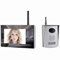 Wireless Video Door Phone, 2.4GHz Digital, 7-inch LCD Touch Button Monitor Screen, 300m Distance