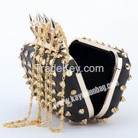 Ladies Clutch Bag For Party With Finger And Studs