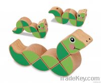 Wooden  twistable Snake Toy