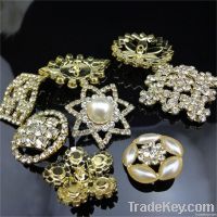 In stock, crystal heptagon star shape rhinestone button for clothing d