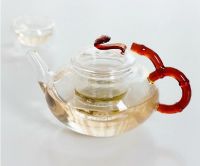 fancy handmade glass  teapot