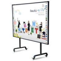 School equipment IR multitouch touch screen 96" interactive whiteboard/white board stand