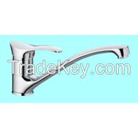 deck mounted single lever brass kitchen faucet, kitchen mixer, kitchen sink