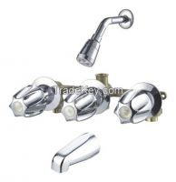 in wall  triple handle bath and shower brass mixer faucet  JY80127