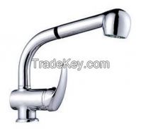 New design pull out brass kitchen faucet, single lever kitchen mixer