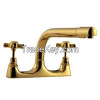 double handle  antique wash basin faucet JY80307