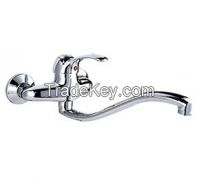 2015 Latest best-seller brass wall-mounted kitchen faucet