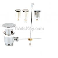 Brass basin pop up bathtub waste with heavy duty cap