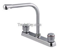 2015 Fashionable double handle brass basin faucet, sink mixer