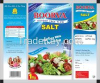 Refined iodized free flow salt