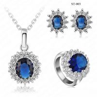 Fashion Crystal Jewelry Sets Metal Alloy Costume Jewelry Necklaces Jewelry Crystal Earrings Promotion Gifts