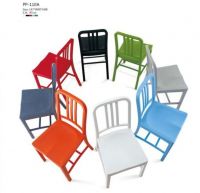 Leisure dining navy plastic chair