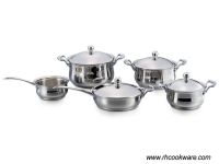 9Pcs stainless steel cookware set;