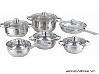 12Pcs stainless steel cookware set