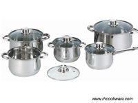 10Pcs stainless steel cookware set