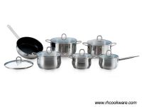 12Pcs stainless steel cookware set