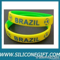 Country Flag New Fashion World Cup Bracelet - 100% Silicone Rubber Per