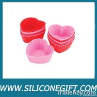 Silicone Muffin Cup, Mousse Mold, Heart Shape Cake Mold