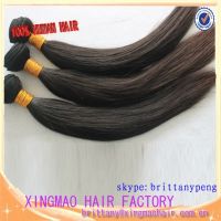 Top grade Brazilian virgin human hair straight weft with natural color