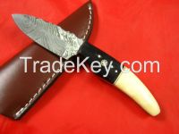 Custom Handmade Damascus Hunting Knife