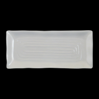 Large high quality rectangular melamine food trays with white wavy 31x13 cm
