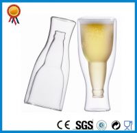 Clear Double Wall Glass Beer Cup