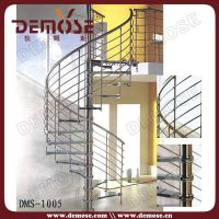 place-saving steel wire handrail spiral staircases for sale(DMS-1005)