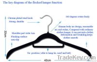 Classic black velvet suit hanger