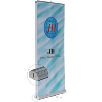 Double sided aluminum roll up banner stand