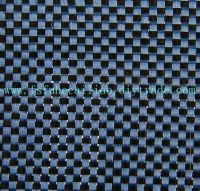 blue kevlar/carbon fabric--hybrid carbon/kevlar color