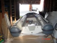 RIB 390 RIGID HULL INFLATABLE BOAT, FIBERGLASS RIB