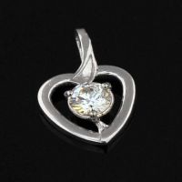 Diiamond Solitaire Heart Pendant