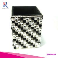 black zebra crystals beaded faux leather desk organizer pen holder diamonte your desk organizer