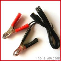 Alligator clip battery cable