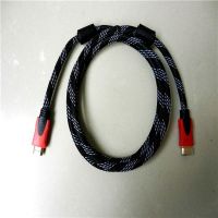 nylon net 19 pin HDMI cable 1.4V with cores 1080P, male to male