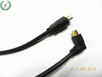 right angle 19 pin HDMI cable 1.4V with 1080P male to male,gold-plated  for computer ,TV,DVD