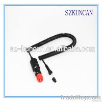 spring car charger cable with plug