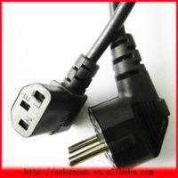 vde power cord with right angle plug