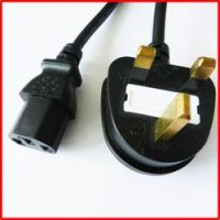 computer power cord with uk 3 pins plug