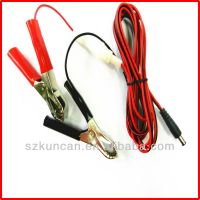 DC plug to alligator clip charge cable