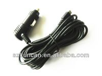 12V micro USB cigar car power cable used for Samsung galaxy ,3m ,black with ROHS  