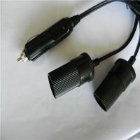 female cigar socket with cable for car and solar battery  power charging