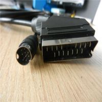 21pin scart cable to mini din 8 pin  IPTV 1.5m ,2m