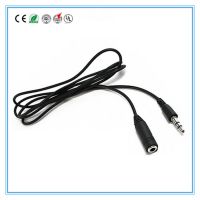 Black Color male to female 2.5mm av vedio cable