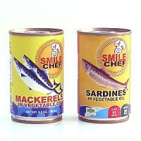 SMILE CHEF Canned Mackerels or Sardines in Vegetable Oil