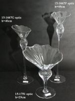 Glass candle holder