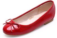 Women Red Flat Shoes Ballet Flats Ballerina Shoes Large Size Shoes 34 - 46