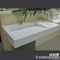 High quality solid surface bathroom basin wall hung basin
