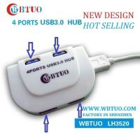 Hotselling new designed 4 ports USB3.0 HUB adapter super speed 5Gbps